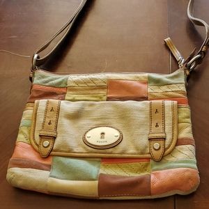 *2 for $30* Multicolored patchwork Fossil bag